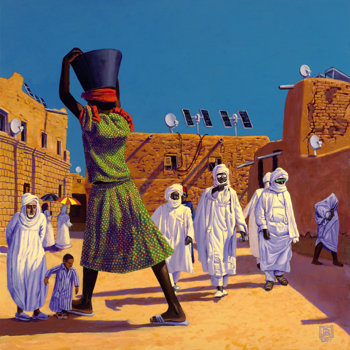 Agadez by Jeff Jordan, Limited Edition print from original acrylic painting.