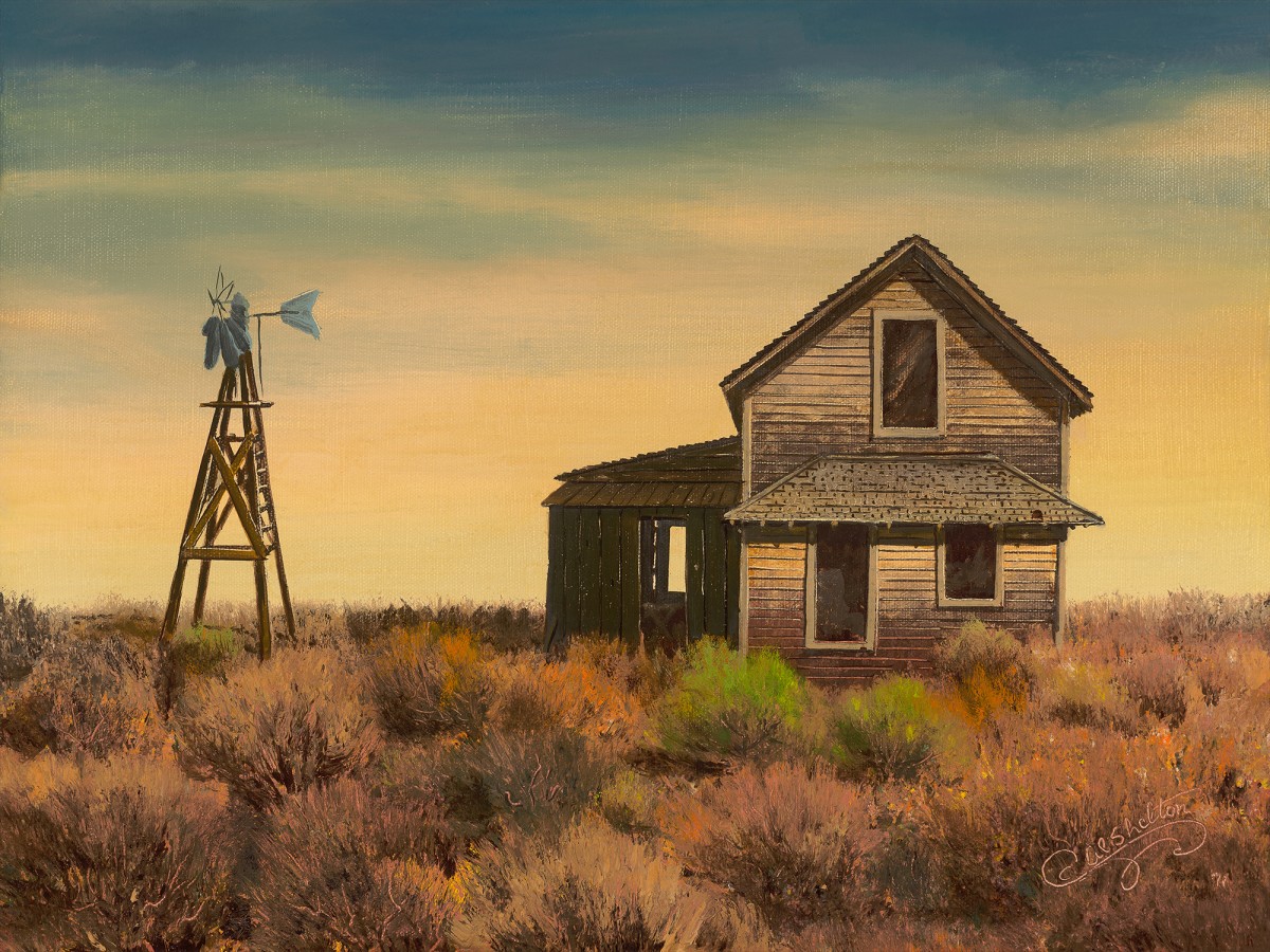 Old McKettic's Place by Al Shelton, Reproduction print of original oil painting.